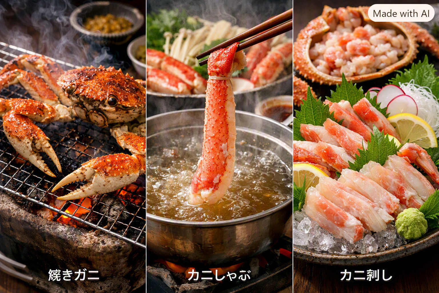 松葉ガニや会席料理